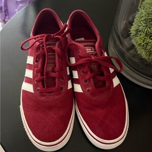 Adidas Burgundy Sneakers with White Accents